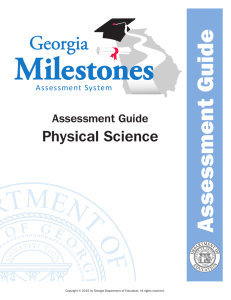 Milestones Assessment Guide Georgia Physical Science