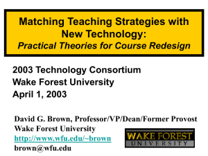Matching Teaching Strategies with New Technology: Practical Theories for Course Redesign
