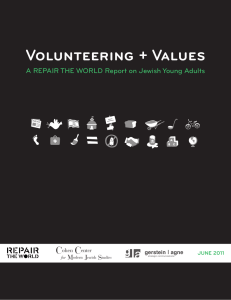 Volunteering + Values JUNE 2011