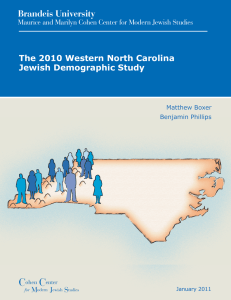 Brandeis University The 2010 Western North Carolina Jewish Demographic Study