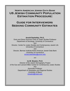 US Jewish Community Population Estimation Procedure: Guide for Interviewers Seeking Community Estimates