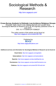 Sociological Methods &amp; Research  Cross-Survey Analysis to Estimate Low-Incidence Religious Groups