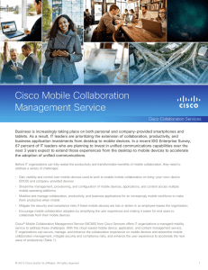 Cisco Mobile Collaboration Management Service Cisco Collaboration Services
