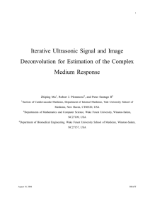 Iterative Ultrasonic Signal and Image Deconvolution for Estimation of the Complex