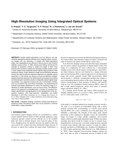High-Resolution Imaging Using Integrated Optical Systems