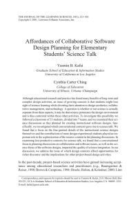 Affordances of Collaborative Software Design Planning for Elementary Students’ Science Talk