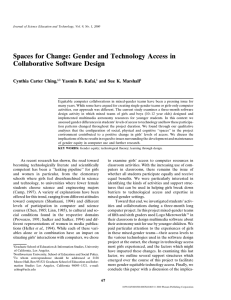 Spaces for Change: Gender and Technology Access in Collaborative Software Design