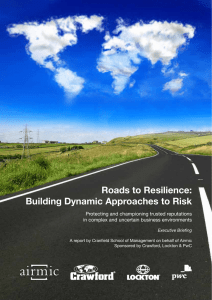 Roads to Resilience: Building Dynamic Approaches to Risk