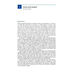 Amino Acid Analysis B