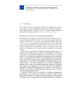 Disorders of Neurotransmitter Metabolism 2