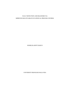 FAULT DETECTION AND DIAGNOSIS VIA IMPROVED MULTIVARIATE STATISTICAL PROCESS CONTROL