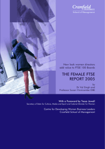 THE FEMALE FTSE REPORT 2005 New look women directors