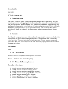 Course Syllabus Course Description LAN0600