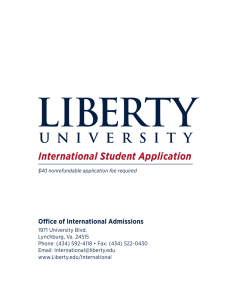 International Student Application Office of International Admissions