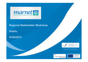 Regional Stakeholder Workshop Dublin Dublin, 07/02/2013