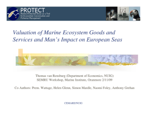 Valuation of Marine Ecosystem Goods and