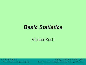 Basic Statistics Michael Koch