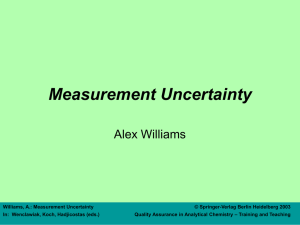 Measurement Uncertainty Alex Williams