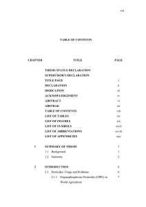 viii i TABLE OF CONTENTS