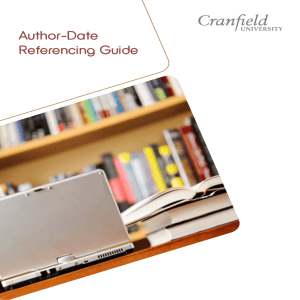 Author-Date Referencing Guide