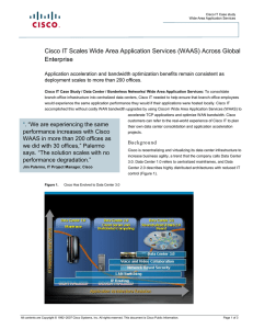 Cisco IT Scales Wide Area Application Services (WAAS) Across Global Enterprise