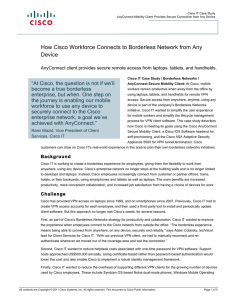 How Cisco Workforce Connects to Borderless Network from Any Device