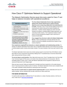 How Cisco IT Optimizes Network to Support Operational