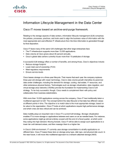 Information Lifecycle Management in the Data Center