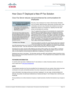 How Cisco IT Deployed a New IP Fax Solution employees