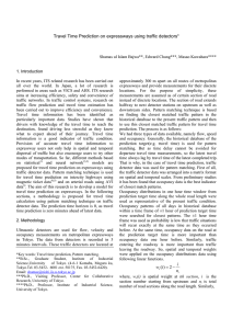 Travel Time Prediction on expressways using traffic detectors*