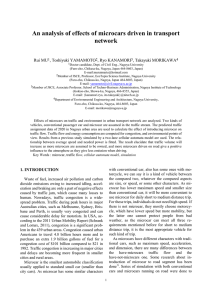 An analysis of effects of microcars driven in transport network Rui MU