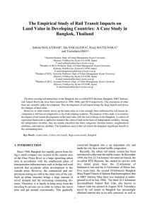 The Empirical Study of Rail Transit Impacts on Bangkok, Thailand