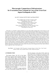 Macroscopic Comparison of Infrastructure Japan Earthquake in 2011