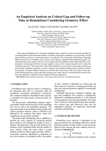 An Empirical Analysis on Critical Gap and Follow-up Nan KANG