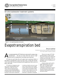 A Evapotranspiration bed On-site wastewater treatment systems L-5228