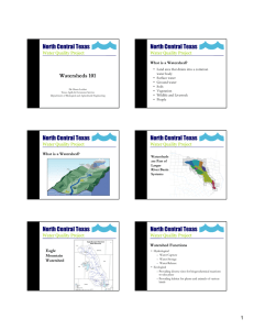 North Central Texas Watersheds 101 Water Quality Project