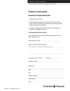 Evidence of Insurability Instructions for Employer/Association