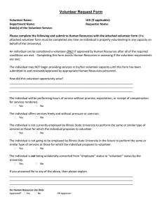 Volunteer Request Form