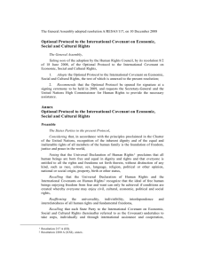 Optional Protocol to the International Covenant on Economic,