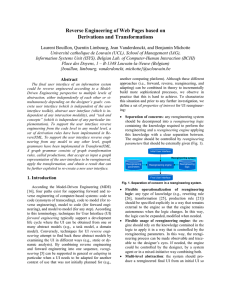 Reverse Engineering of Web Pages based on Derivations and Transformations