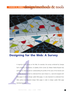 A design/methods &amp; tools Designing for the Web: A Survey