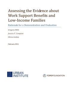 Assessing the Evidence about Work Support Benefits and Low-Income Families