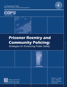 Prisoner Reentry and Community Policing: COPS Strategies for Enhancing Public Safety