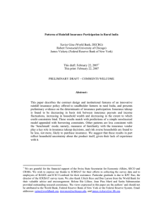 Patterns of Rainfall Insurance Participation in Rural India