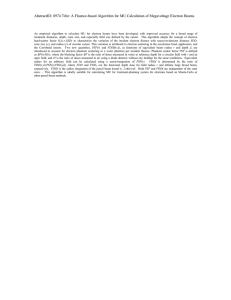 AbstractID: 8974 Title: A Fluence-based Algorithm for MU Calculation of...