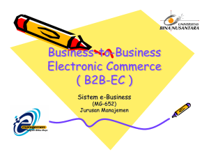 Business-to-Business Electronic Commerce ( B2B-EC ) Business