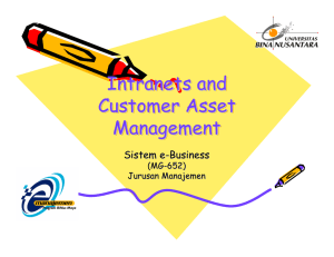Intranets and Customer Asset Management Sistem e
