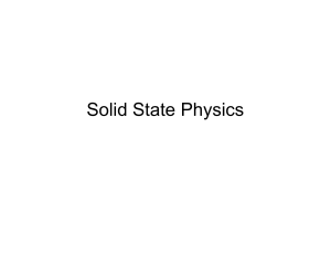 Solid State Physics