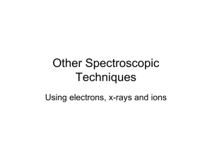 Other Spectroscopic Techniques Using electrons, x-rays and ions