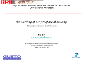 The wording of EU-proof social housing? Els Sol